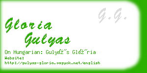 gloria gulyas business card